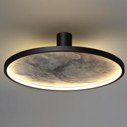 Odeon light 5078/45L L-VISION ODL24 черн./серо-беж./металл/натур.камень/акрил Настен.-потолочн.cветильн. LED 45W 3000K STOFLAKE  - 4 купить